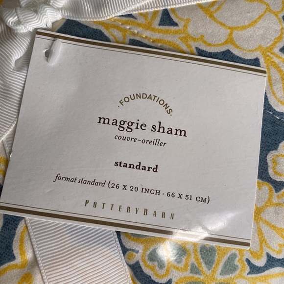 Pottery Barn Maggie Floral Batted Side Tie Standard Shams - Set of two - Picture 4 of 16